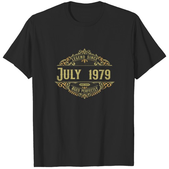 Discover 43Th Birthday Vintage Legend Since July 1979 T-shirt