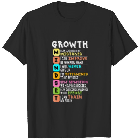 Growth Mindset Positive Quote Motivation Inspirati T-shirt