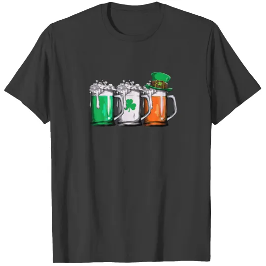Irish Beer Ireland Flag St Patricks Day Men Wo T-shirt