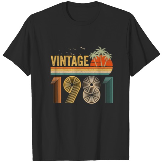 Vintage 1981 Retro 40Th Birthday 40 Years Old T-shirt