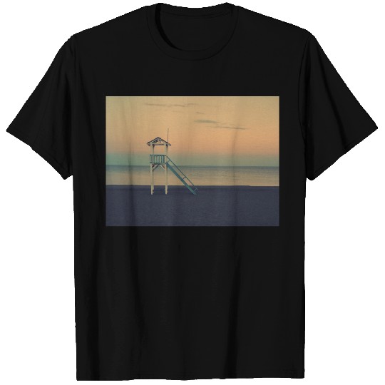 Beach Lifeguard Tower Sunset T-shirt