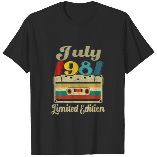 Vintage July 1981 Cassette Tape 40Th Birthday Deco T-shirt