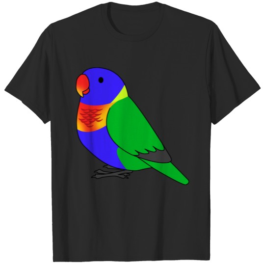 Discover Fluffy rainbow lorikeet parrot cartoon drawing T-shirt