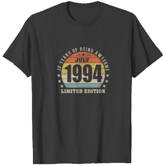 Discover 27 Year Old Vintage July 1994 Limited Edition 27Th T-shirt