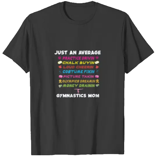 Cute Gymnastics Mom Mothers Day Gymnast Mom Checkl T-shirt