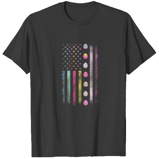 Easter Day, American Eggs Flag Funny Boys T-shirt