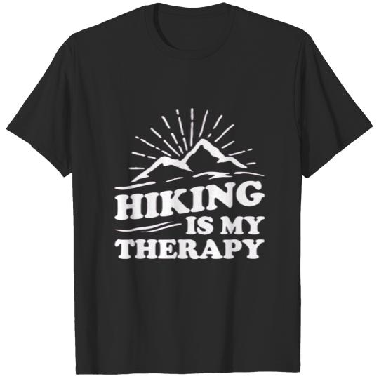 Discover Hiking - Mens Hiking Is My Therapy Funny Hiking Sh T-shirt