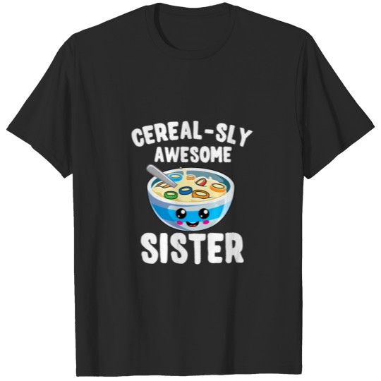 Discover Kids Cute Matching Big Sis Older Sister Cereal Lov T-shirt