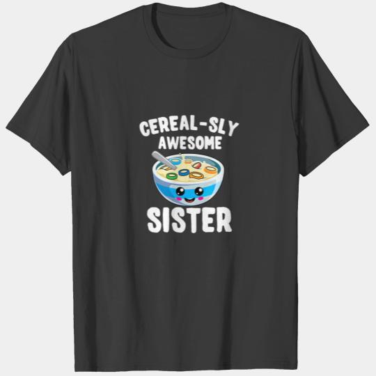 Kids Cute Matching Big Sis Older Sister Cereal Lov T-shirt