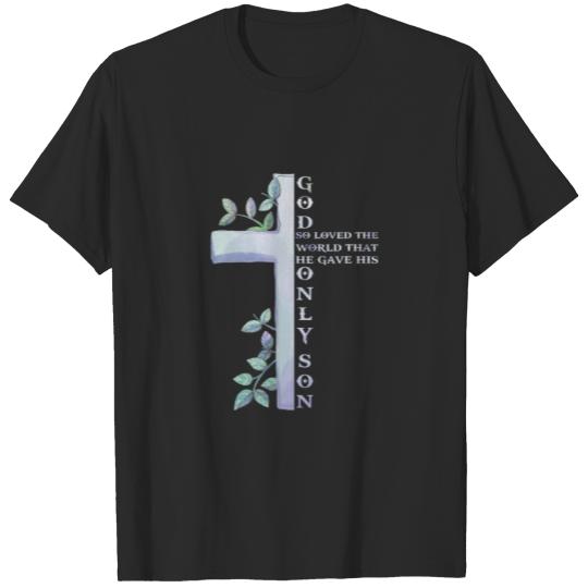 Christian Cross Bible Faith Quote John 3:16 T-shirt