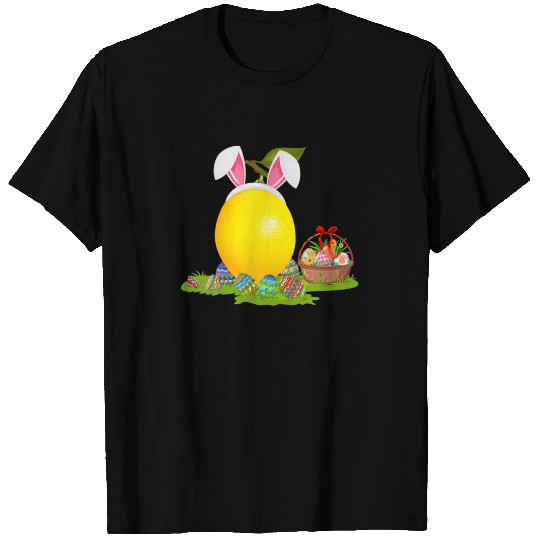 Lemon Fruit Easter Egg Hunting Bunny Lemon Easter T-shirt