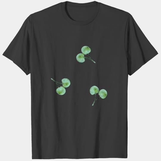 Green Cherry Pattern T-shirt