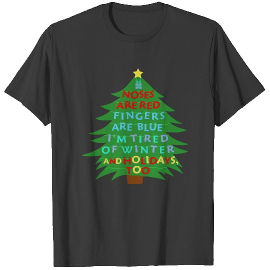 Funny Bah Humbug Christmas Poem T-shirt