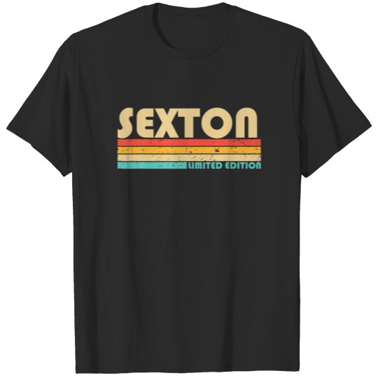 SEXTON Surname Funny Retro Vintage 80S 90S Birthda T-shirt