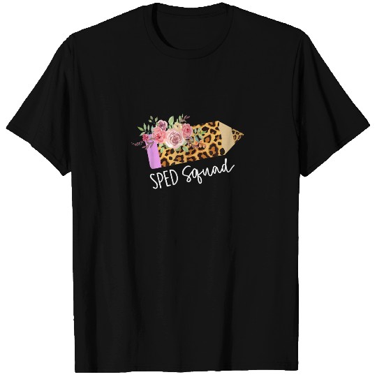 Sped Squad Back To School Leopard Print Pencil T-shirt