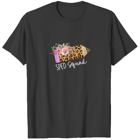 Sped Squad Back To School Leopard Print Pencil T-shirt