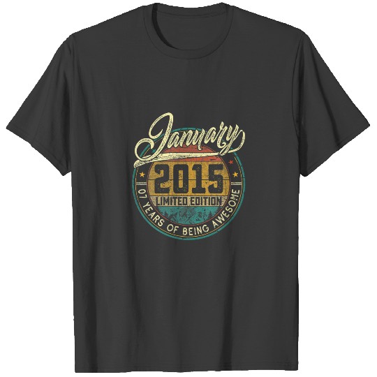 Discover Retro January 2015 Limited Edition Vintage 7 Years T-shirt
