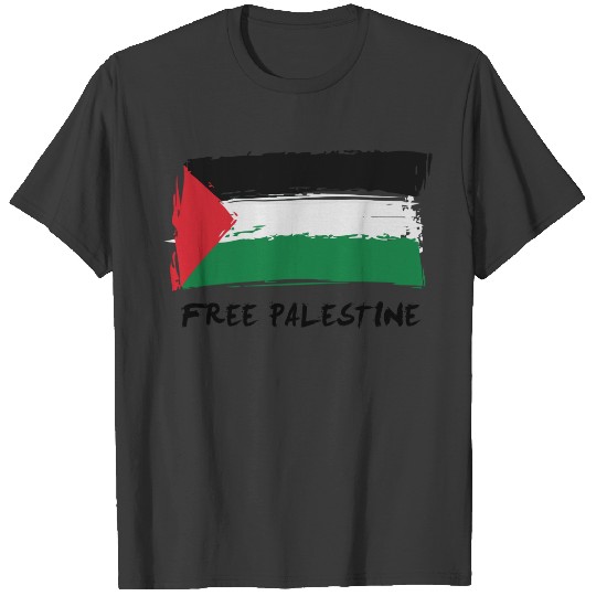 Palestine Flag Brush Art - Free Palestine T-shirt