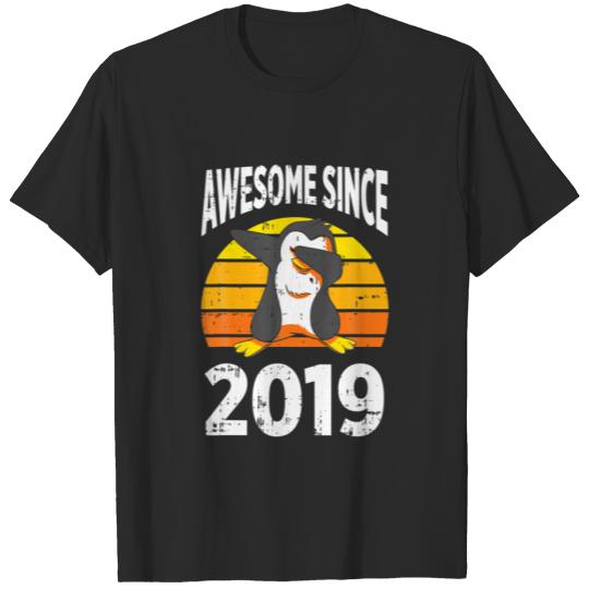 Discover Penguin Awesome Since 2019 3Rd Birthday 3 Years Ol T-shirt
