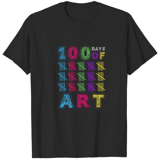 Discover 100 Days Of Art Grade Teacher Boys Girls 100Th Day T-shirt