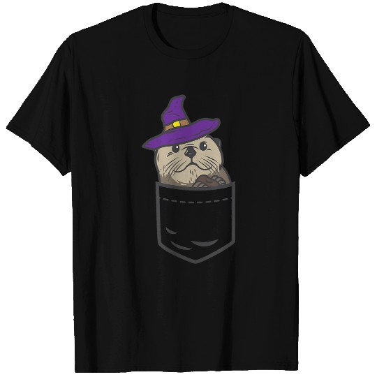 pocket otter witch hat| cute halloween Gift Sleeveless T-shirt