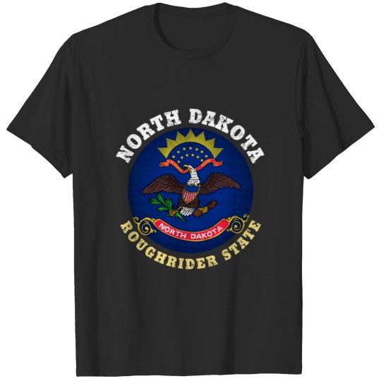 NORTH DAKOTA ROUGHRIDER STATE FLAG T-shirt