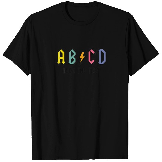 ABCD Rock The Test Funny Metal Teacher Student Tes T-shirt