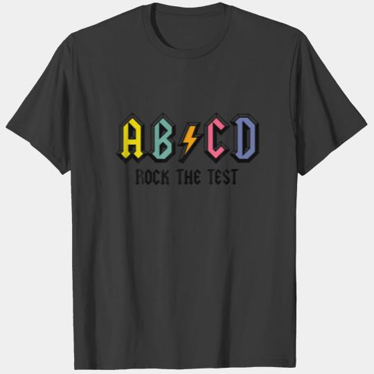 ABCD Rock The Test Funny Metal Teacher Student Tes T-shirt