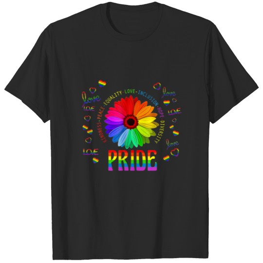 Discover Sunflower Pride LGBT Peace Love Hope Diversity Rai T-shirt