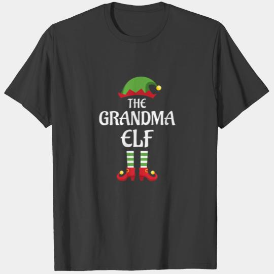 Grandma Elf Family Matching Group Christmas T-shirt