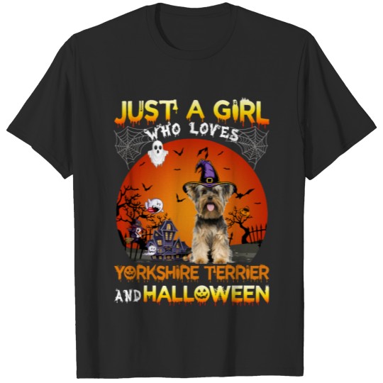 Discover Loves Yorkshire Terrier And Halloween Gift T-shirt