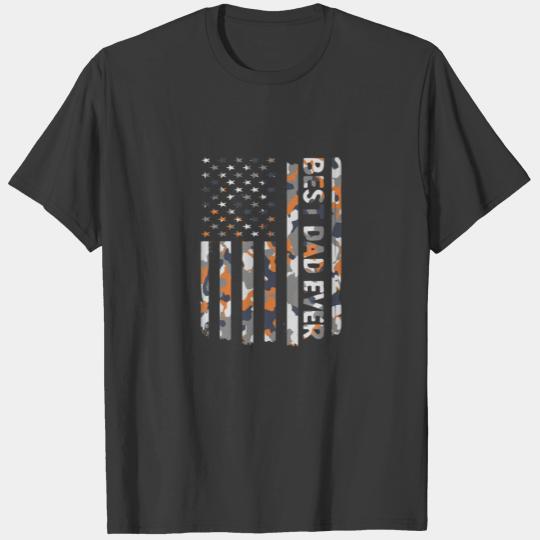 Best Dad Ever US American Flag Camo Father's Day F T-shirt