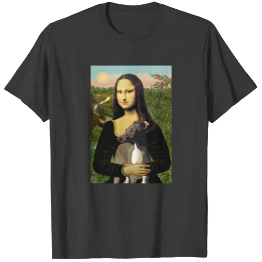 Mona Lisa - Italian Greyhound T-shirt