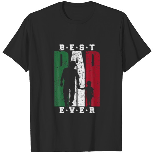 Mens Mexican Dad With Son Fathers Day Papa With Bo T-shirt