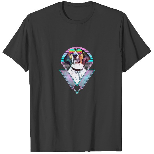 Treeing Walker Coonhound Dog Vintage Retro Vaporwa T-shirt