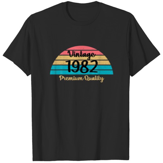 Quality T S 1982 Vintage Retro 40Th Birthday T-shirt