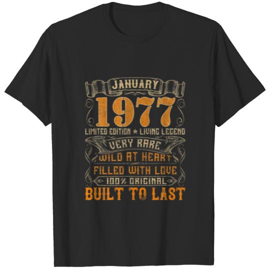 Discover Vintage January 1977 Decorations 45 Years Old 45Th T-shirt