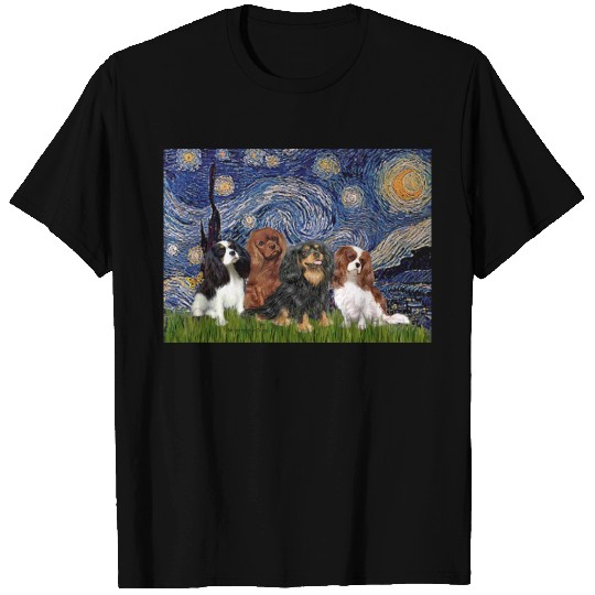 Cavaliers (four) - Starry Night T-shirt