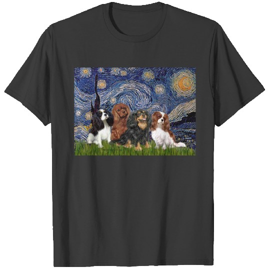 Discover Cavaliers (four) - Starry Night T-shirt