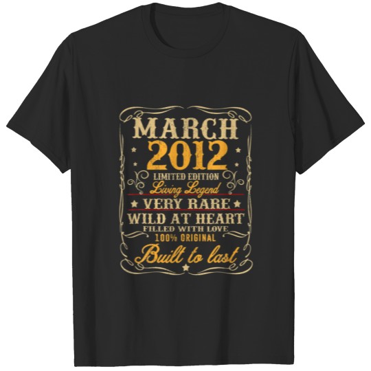 Discover Vintage 10 Years Old March 2012 10Th Birthday Gift T-shirt