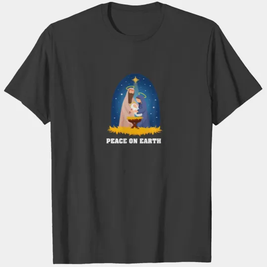 Peace On Earth - Christmas Advent Nativity Scene N T-shirt