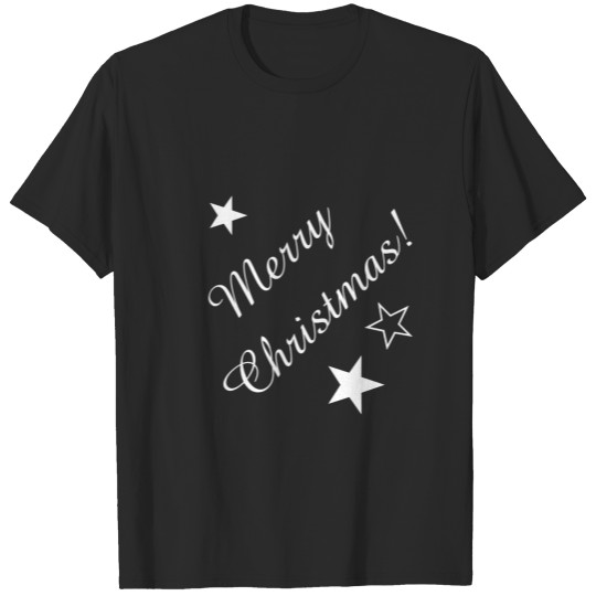 Merry Christmas Stars Customizable Text T-shirt