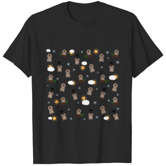 Discover Groundhog Day Pattern T-shirt