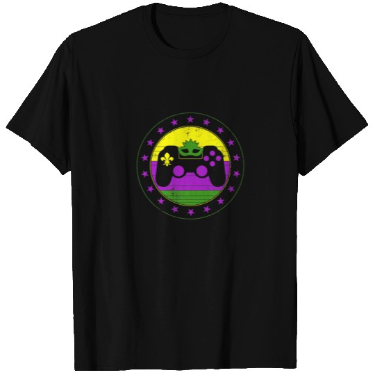 Mardi Gras Video Game Controller E Sports Carnival T-shirt