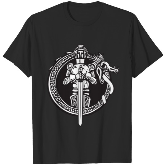 Knight in Dragon Circle T-shirt