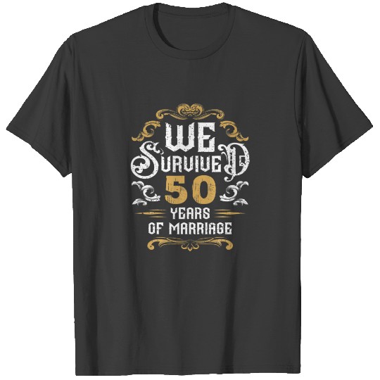 50Th Wedding Anniversary Couples Husband Wife 50 Y T-shirt