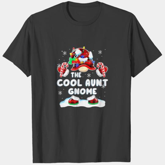 Cool Aunt Gnome Gnomies Red Plaid Matching Family T-shirt