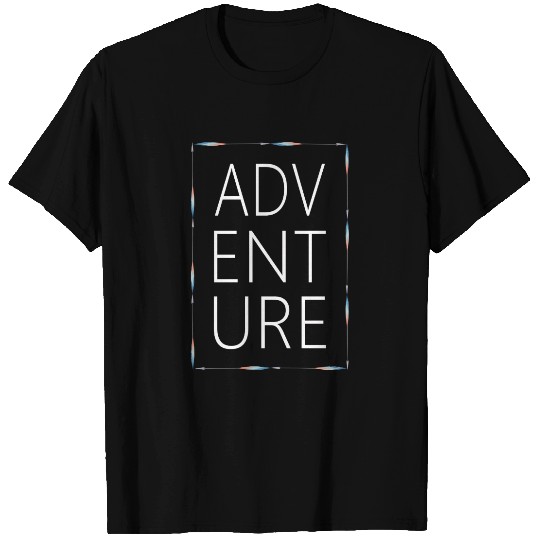 ADVENTURE White Typography Colorful Arrows T-shirt