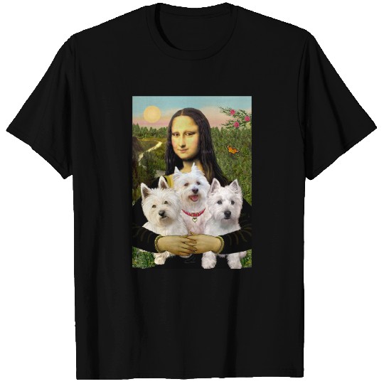 Mona Lisa - Westies (three) T-shirt