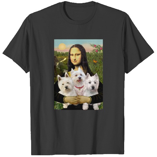 Mona Lisa - Westies (three) T-shirt